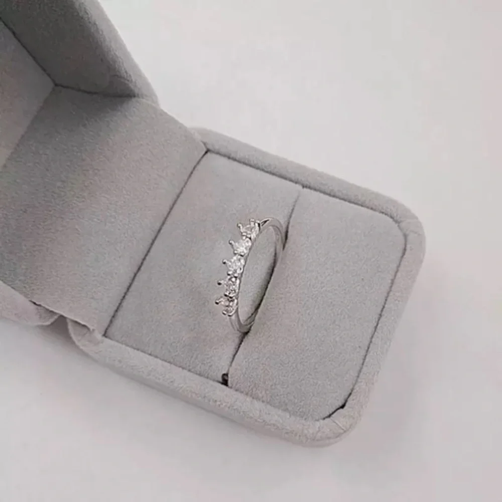❤️Heart Shaped Cut 5Pcs 0.5Ct Wedding Diamond Band